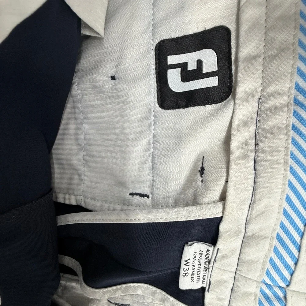 FootJoy Golf Shorts Mens 38 Navy Blue Excellent Performance Stretch‎ Flat Front